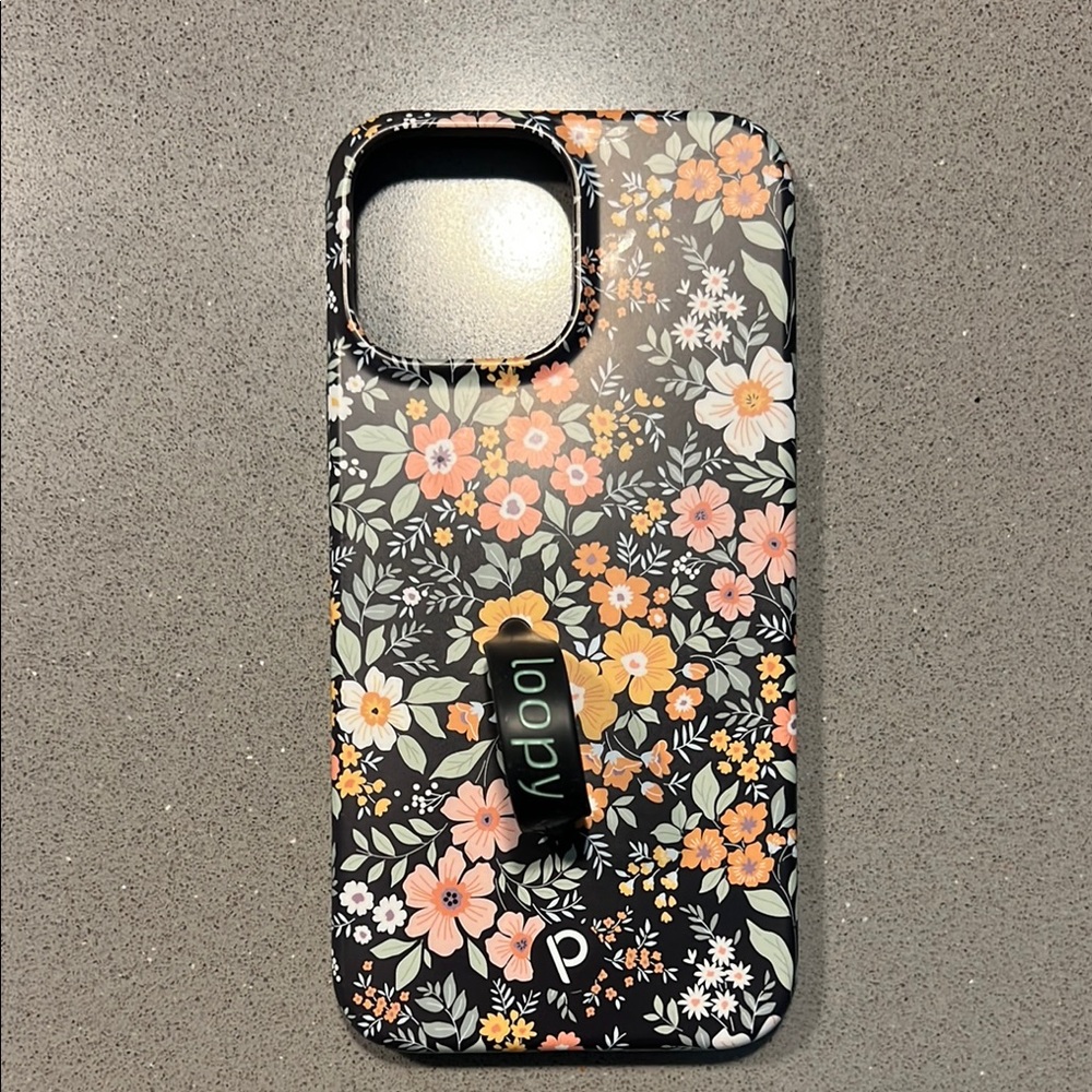 Loopy Case Black Floral Phone Case